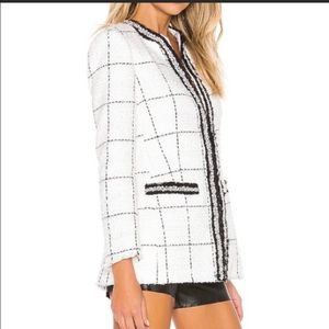 🎉HP 🎉 alice + olivia Indira Strong Windowpane Check Beaded Embellished Jacket